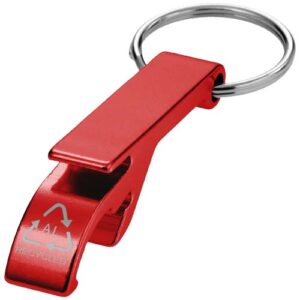 Portachiavi con apribottiglie e apriscatole in alluminio riciclato RCS Tao