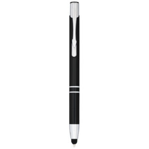 Penna a sfera metallica con stylus Moneta (inchiostro blu)
