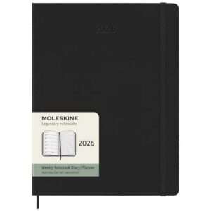 Agenda settimanale 12 mesi XL con copertina rigida Moleskine