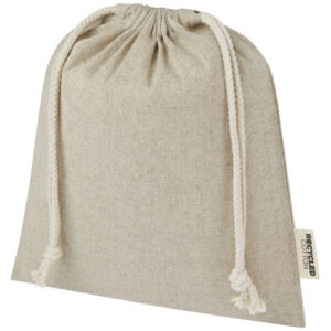 Sacchetto per confezione regalo medio in cotone riciclato 150 g/m² certificato GRS Pheebs - 1,5L