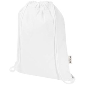 Borsa con cordoncino  in materiale riciclato GRS da 140 g/m² Oregon Blend - 5L