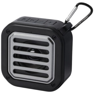 Speaker Bluetooth® IPX5 a ricarica solare in plastica riciclata RCS da 3 W con moschettone Solo