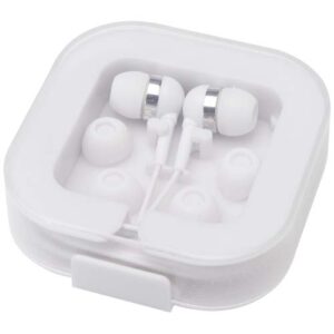 Auricolari tipo C cablati con astuccio in plastica riciclata Dofida