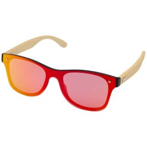 Occhiali da sole con stanghette in bambù Tan