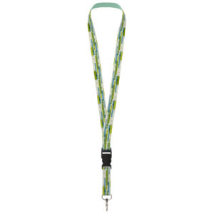 Lanyard Bucks in PET riciclato con stampa in sublimazione e fibbia di sicurezza
