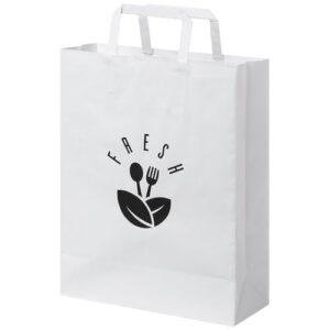 Sacchetto in carta kraft da 80-90 g/m2 con manici piatti - 25 x 11 x 32 cm