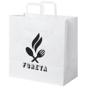 Sacchetto in carta kraft da 80-90 g/m2 con manici piatti - 34 x 20 x 35 cm