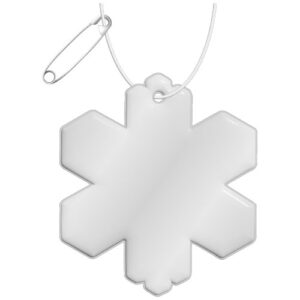 Gancio catarifrangente a forma di fiocco di neve in PVC con catenella RFX™