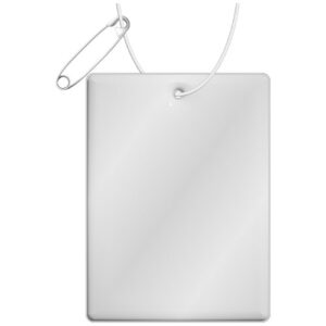 Gancio rettangolare catarifrangente in PVC grande con catenella RFX™