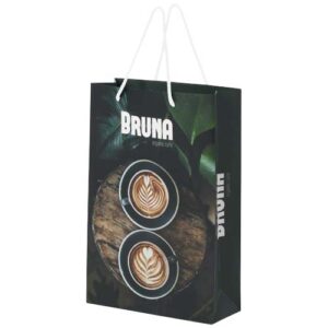 Sacchetto in carta integra da 170 g/m2 realizzato a mano con manici in cordino di plastica - 24 x 9 x 36 cm